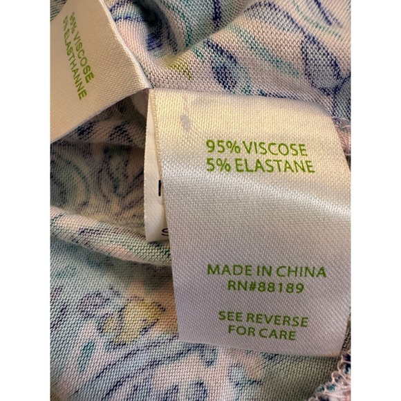 Lilly Pulitzer Womens Med Blue Green Sea Life Print Ruffle Hem Tank Top Coastal - Picture 7 of 9